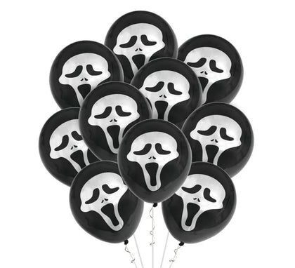 Pack de 10 Globos Fantasma Scream de 30 cm