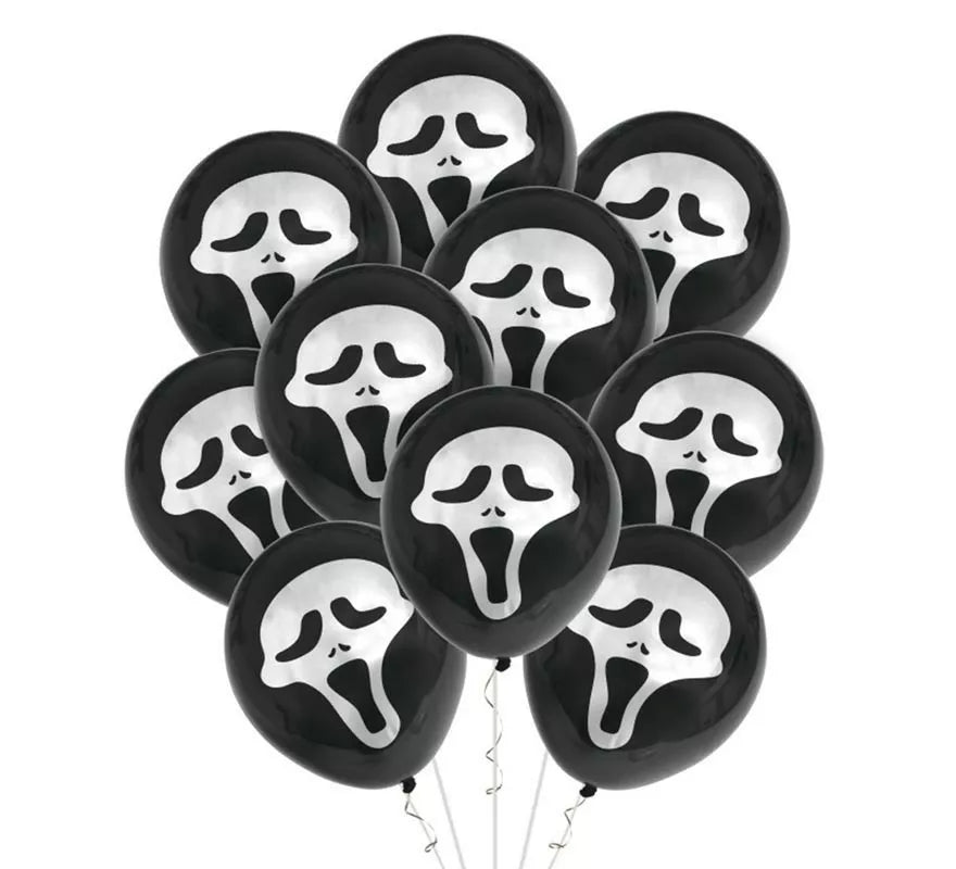 Translation missing: de.Pack de 10 Globos Fantasma Scream de 30 cm