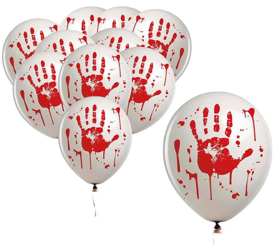 Translation missing: de.Pack de 10 Globos Mano de Sangre de 30 cm