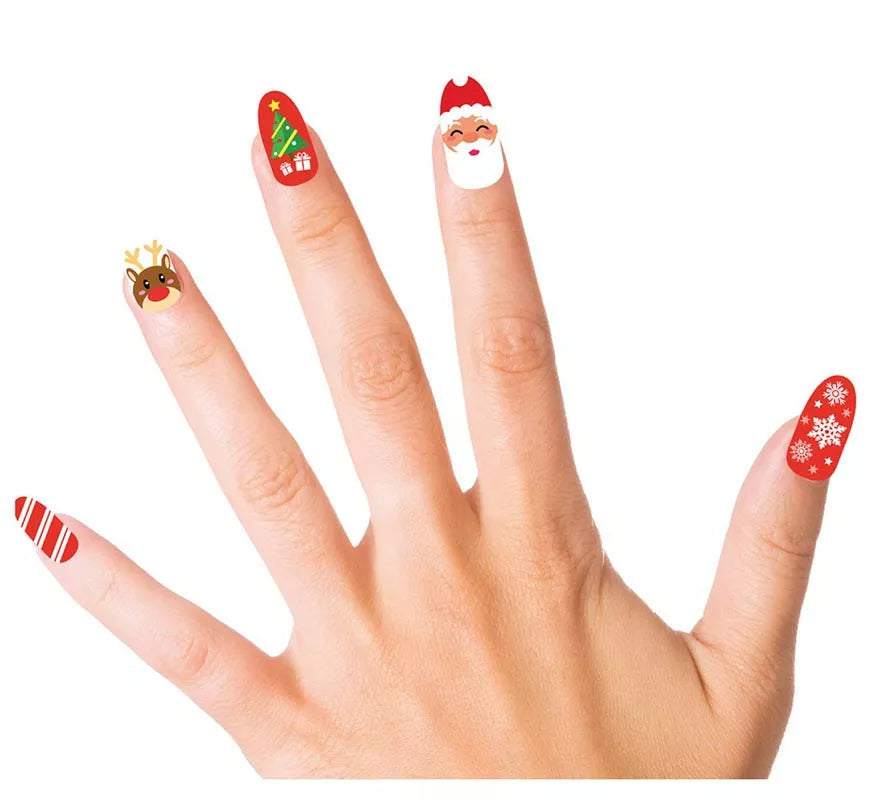 Translation missing: de.Pack de 10 Uñas Figuras Navideñas con adhesivo