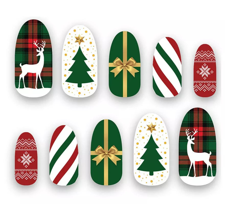 Translation missing: de.Pack de 10 Uñas Navideñas con adhesivo
