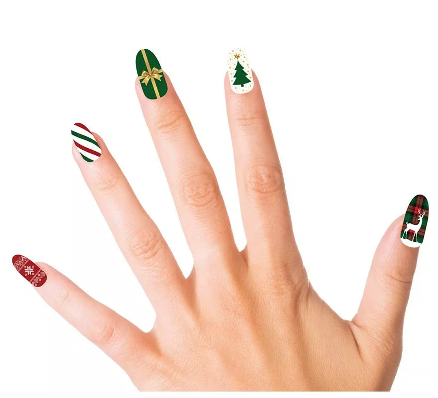 Translation missing: de.Pack de 10 Uñas Navideñas con adhesivo