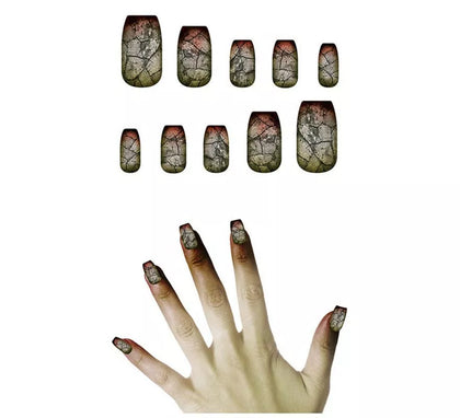 Pack de 10 Uñas Zombie con pegamento