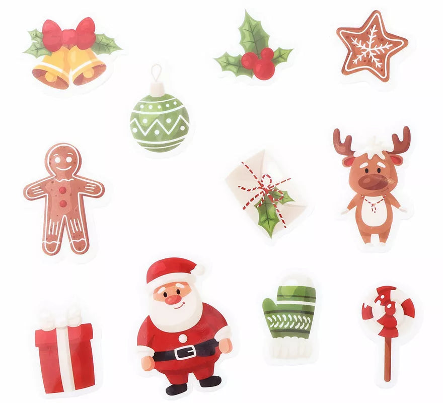 Translation missing: de.Pack de 11 Pegatinas Gel Figuritas Navideñas de 20x25 cm