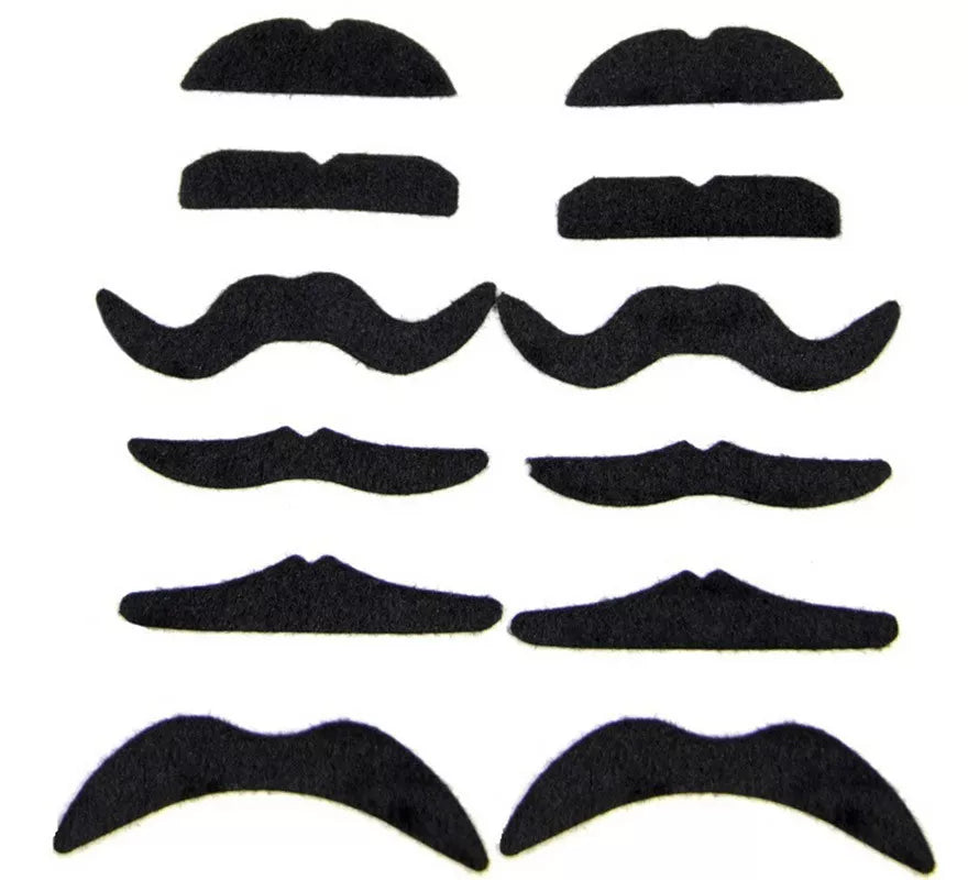Translation missing: de.Pack de 12 Bigotes Negros