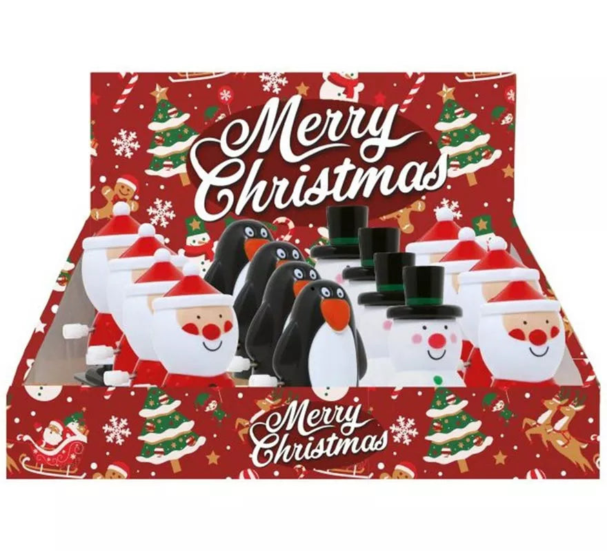 Translation missing: de.Pack de 12 Muñecos Navidad andantes en modelos surtidos de 8 cm