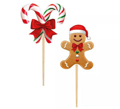 Packung mit 12 weihnachtlichen Deko-Papierstäben von 6 cm