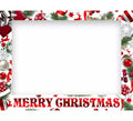 Pack de 12 Photocall Merry Christmas blanco de 80x60 cm