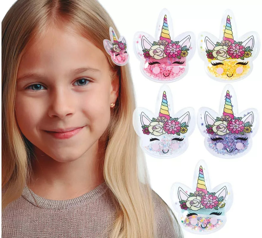 Translation missing: de.Pack de 12 Pinzas Unicornio de 5 cm en colores surtidos