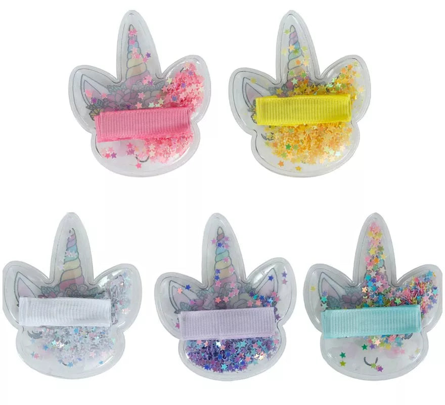 Pack de 12 Pinzas Unicornio de 5 cm en colores surtidos