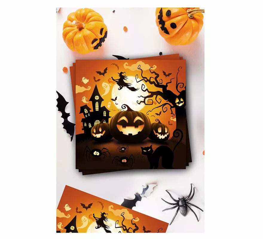 Translation missing: de.Pack de 12 Servilletas Calabaza de 33X33 cm