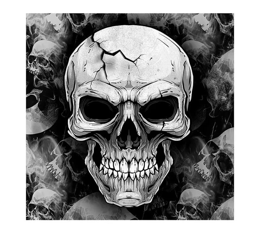 Translation missing: de.Pack de 12 Servilletas Calavera Temible de 33x33 cm