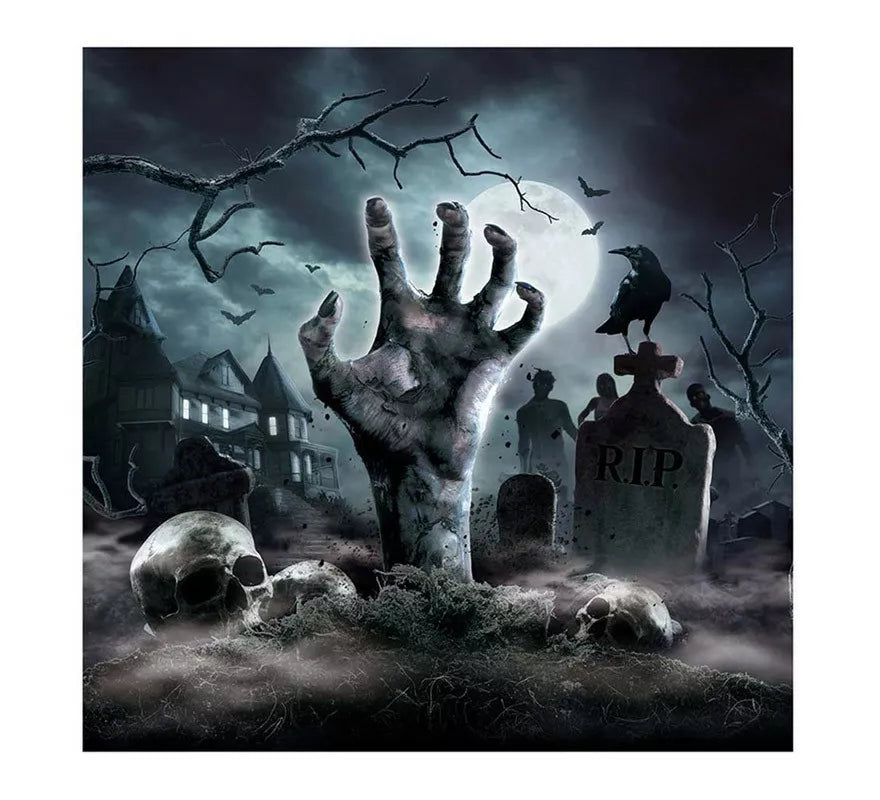 Translation missing: de.Pack de 12 Servilletas Cementerio de 33X33 cm