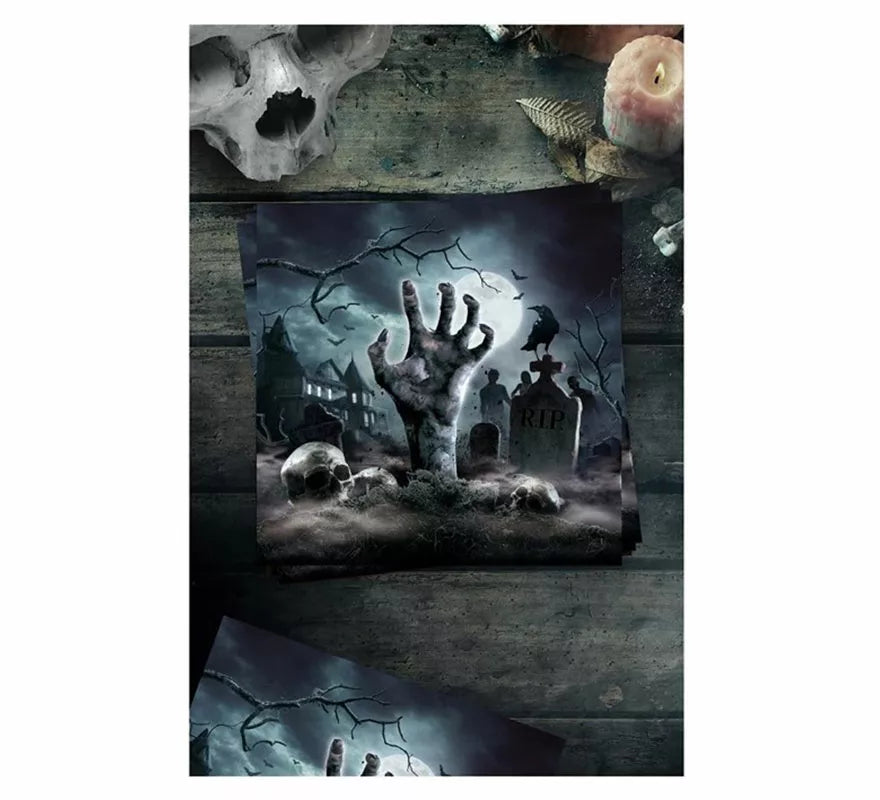 Translation missing: de.Pack de 12 Servilletas Cementerio de 33X33 cm