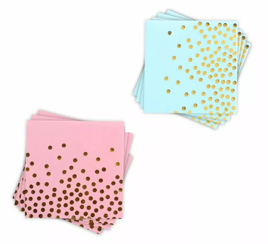 Translation missing: de.Pack de 12 Servilletas con lunares dorados en varios colores