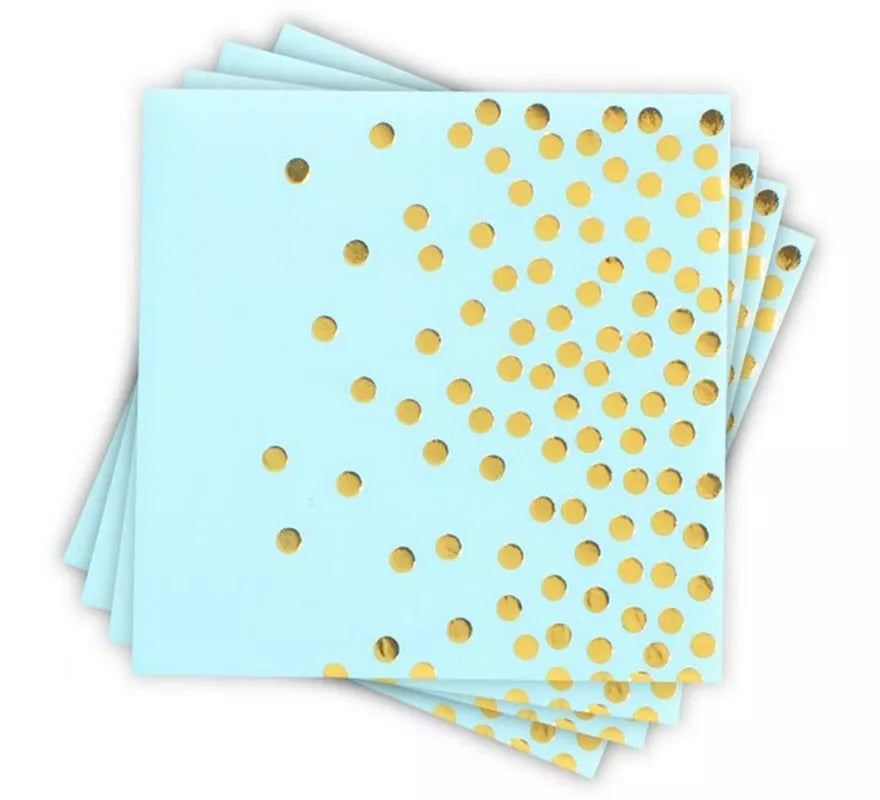 Translation missing: de.Pack de 12 Servilletas con lunares dorados en varios colores