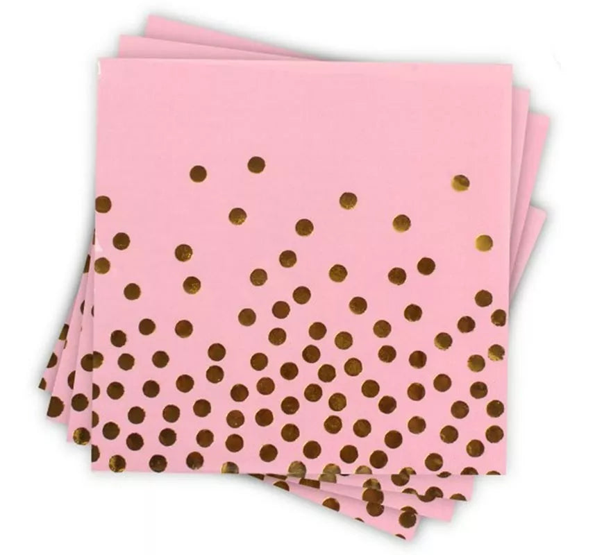 Translation missing: de.Pack de 12 Servilletas con lunares dorados en varios colores