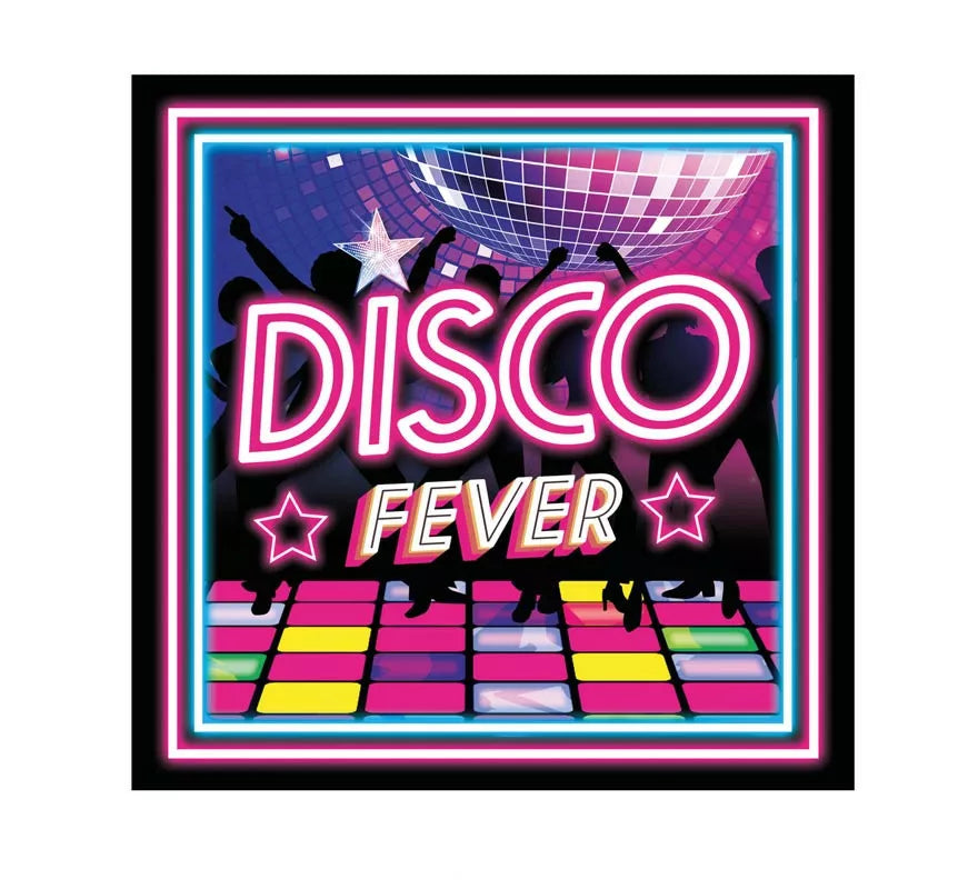Translation missing: de.Pack de 12 Servilletas Disco Fever de 33x33 cm