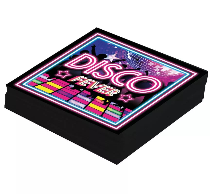 Translation missing: de.Pack de 12 Servilletas Disco Fever de 33x33 cm