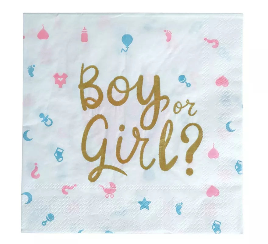 Pack de 12 Servilletas It's a Boy or it's a Girl