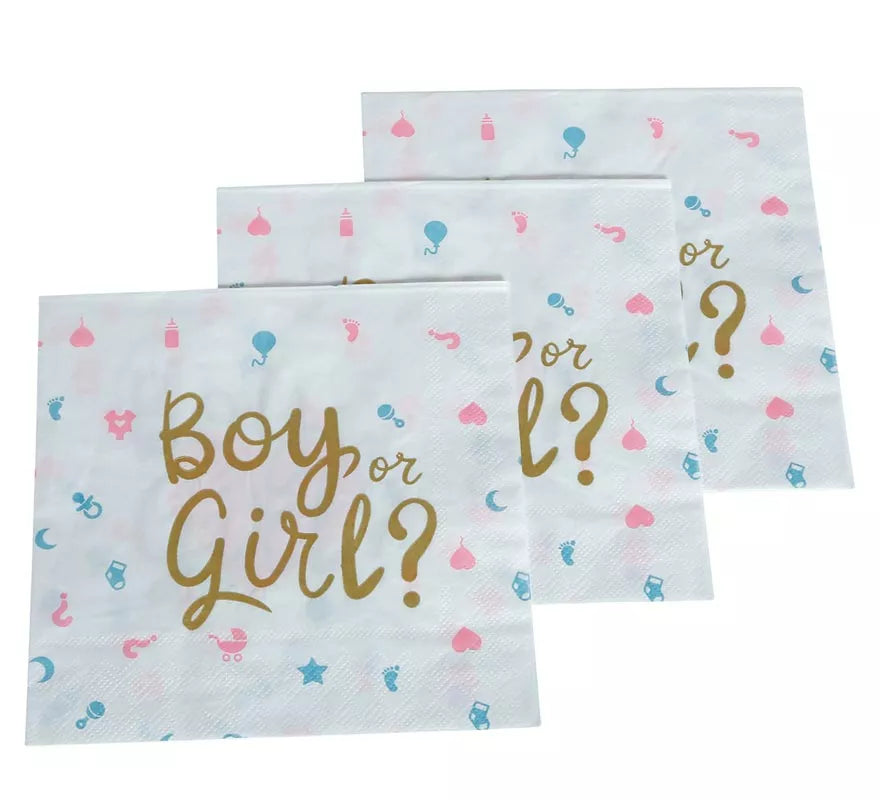 Pack de 12 Servilletas It's a Boy or it's a Girl