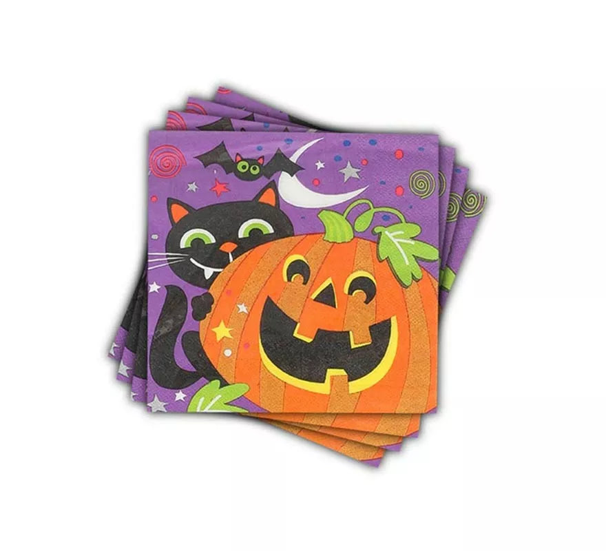Translation missing: de.Pack de 12 Servilletas Noche de Halloween Print de 33x33 cm