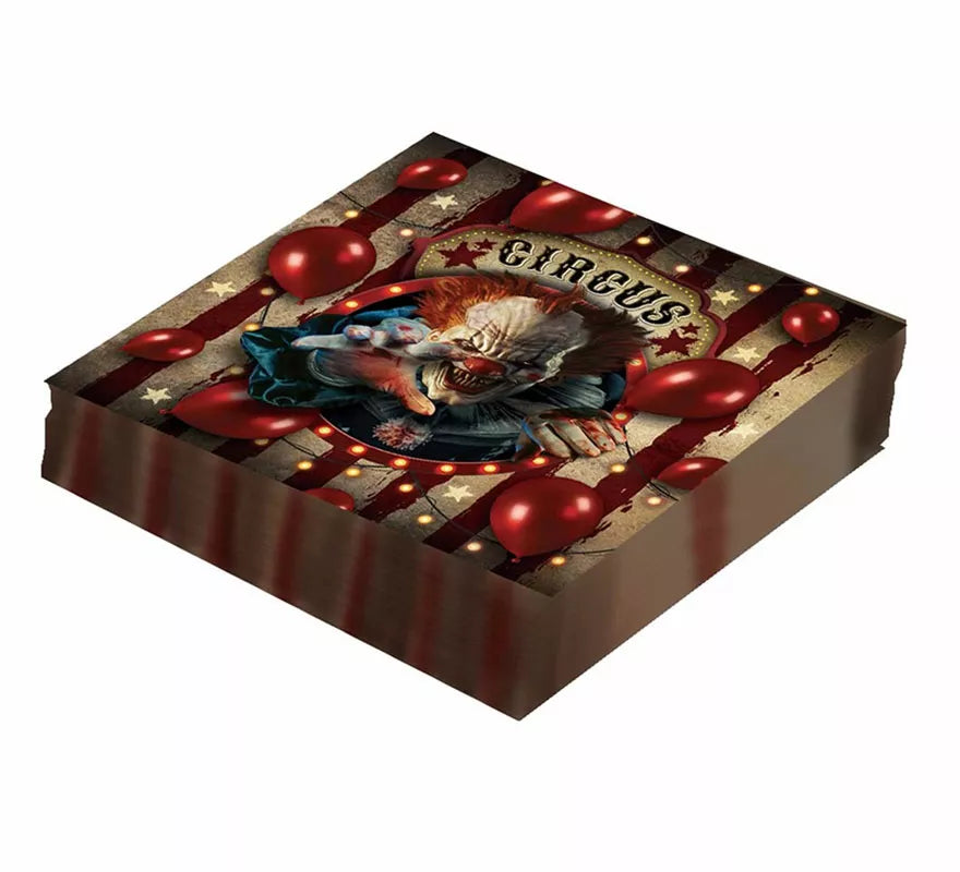 Translation missing: de.Pack de 12 Servilletas Payaso de 33X33 cm