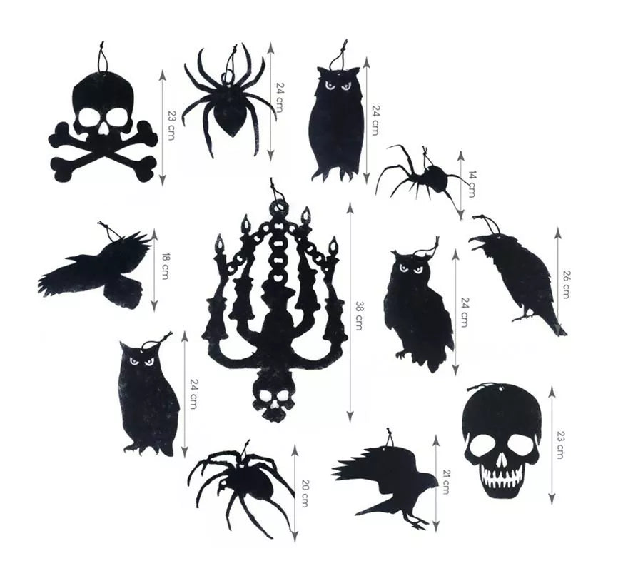 Translation missing: de.Pack de 12 Siluetas Halloween de decoración