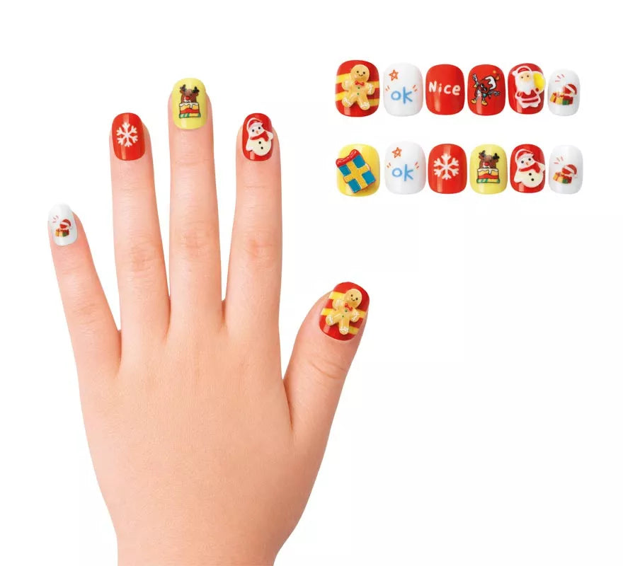 Translation missing: de.Pack de 12 Uñas Adhesivas Navideñas para niña