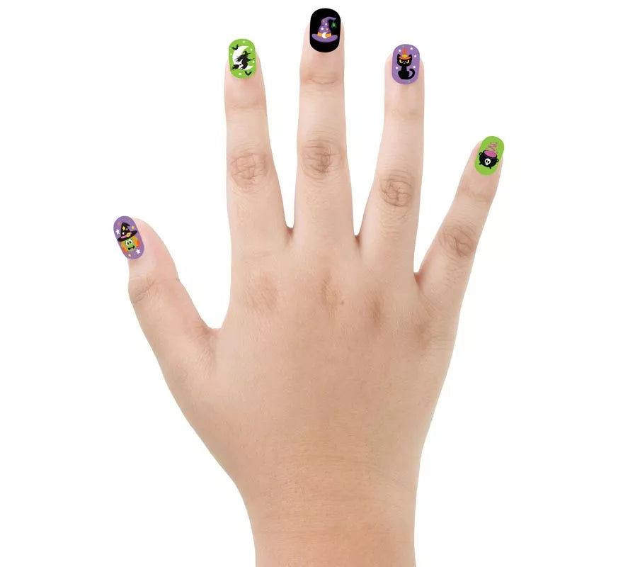 Translation missing: de.Pack de 12 Uñas Bruja con Adhesivo Infantil