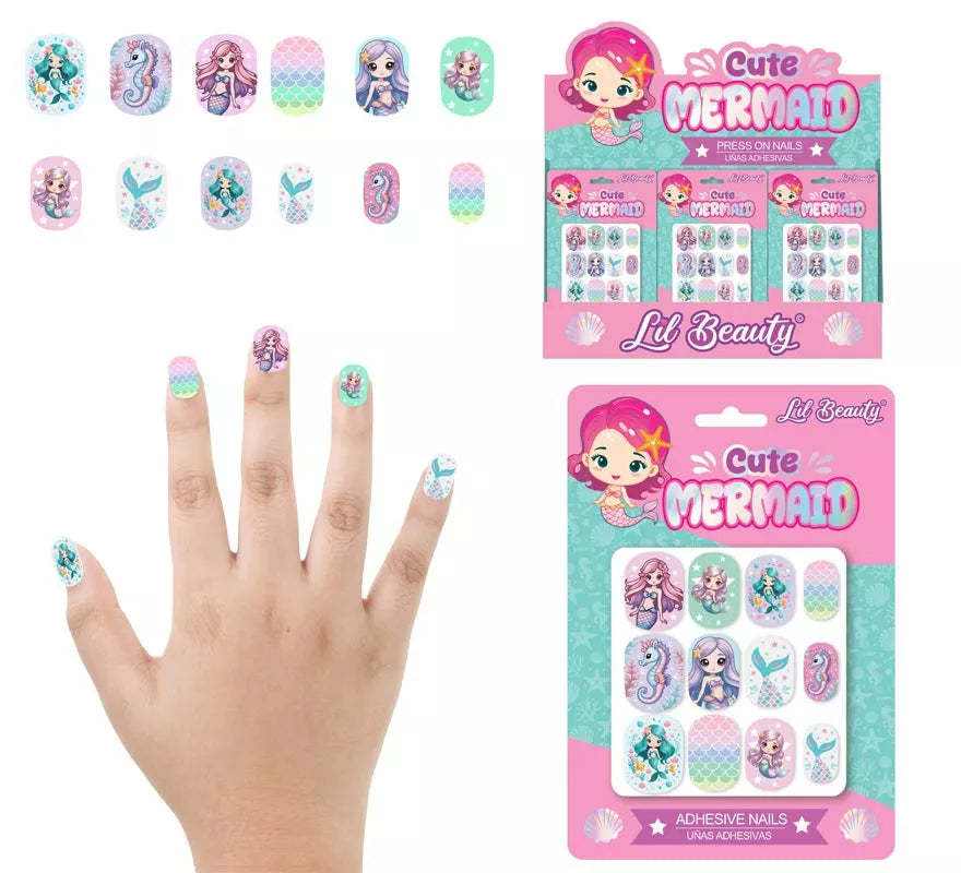 Translation missing: de.Pack de 12 Uñas de Sirenas para niña