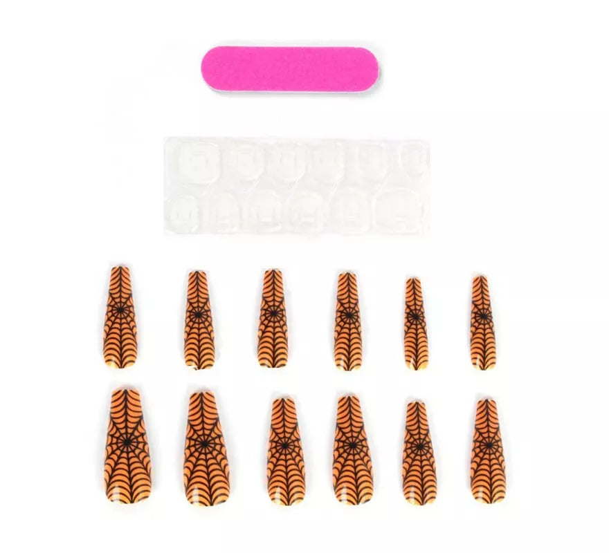 Translation missing: de.Pack de 12 Uñas Postizas Telaraña