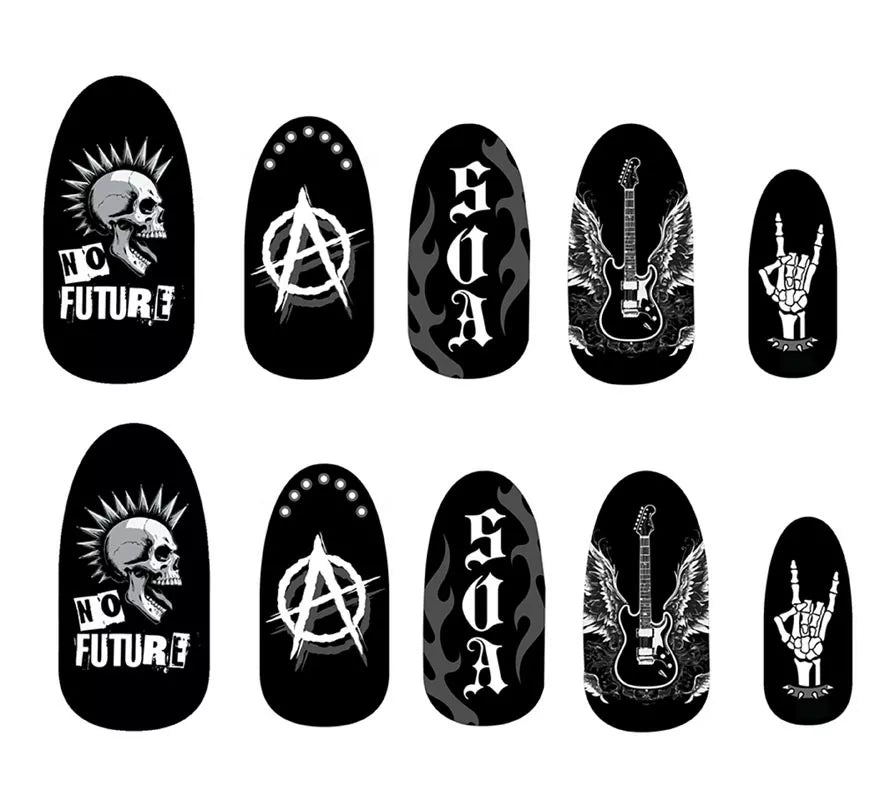 Translation missing: de.Pack de 12 Uñas Punk con Pegamento