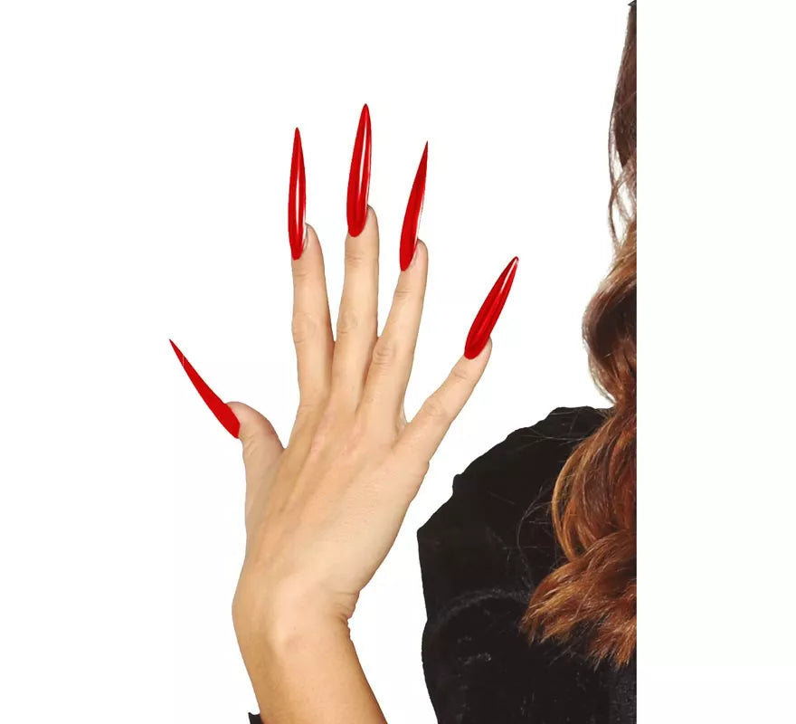 Translation missing: de.Pack de 12 Uñas rojas con adhesivo