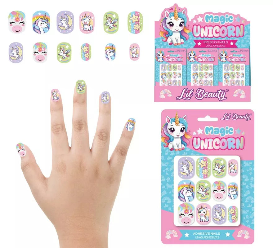 Translation missing: de.Pack de 12 Uñas Unicornios para niña