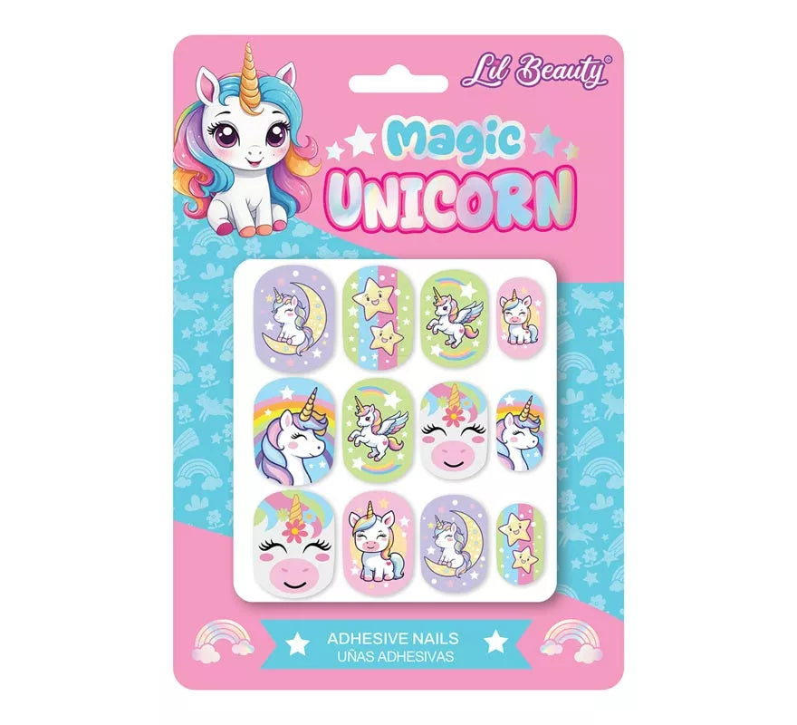 Translation missing: de.Pack de 12 Uñas Unicornios para niña