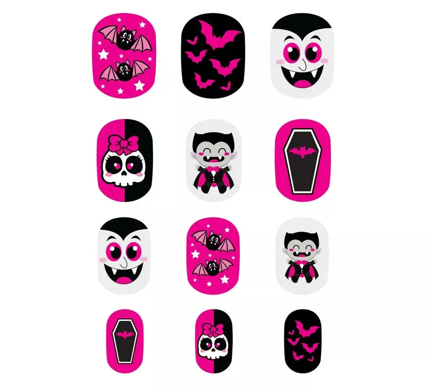 Translation missing: de.Pack de 12 Uñas Vampiro con Adhesivo Infantil