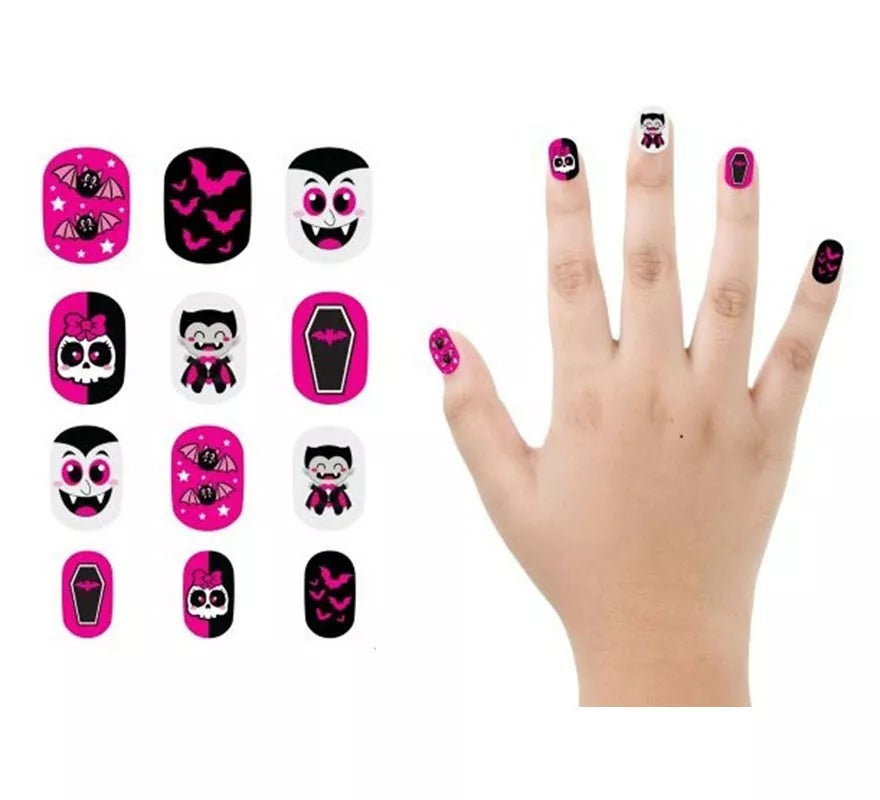 Translation missing: de.Pack de 12 Uñas Vampiro con Adhesivo Infantil