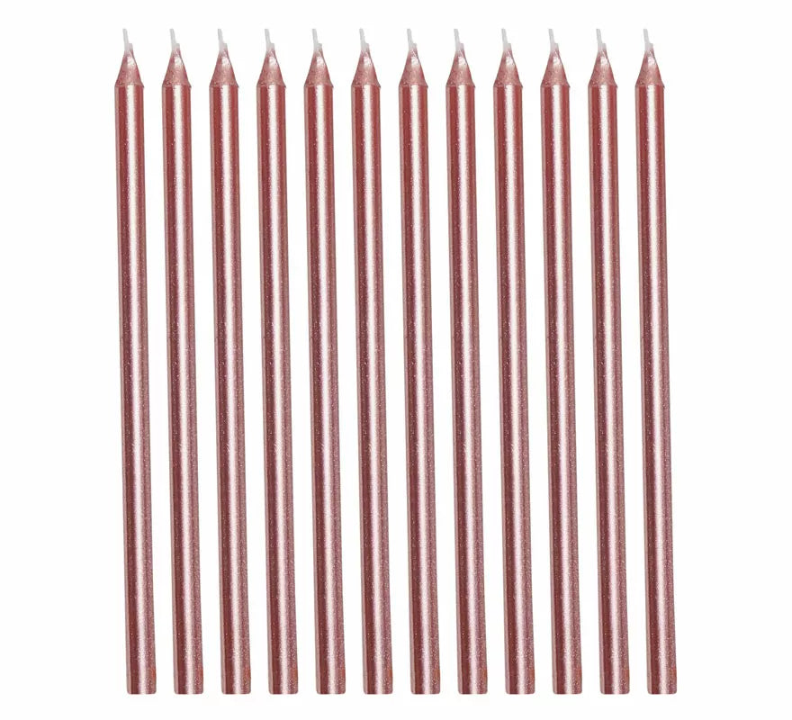 Translation missing: de.Pack de 12 Velas Oro y Rosa de 13 cm