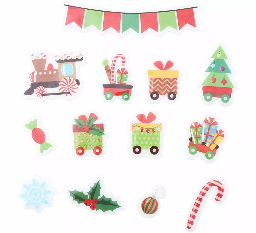 Translation missing: de.Pack de 13 Pegatinas Gel Figuritas Trenecito Navidad de 20x25 cm