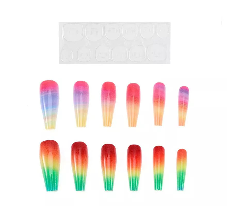 Translation missing: de.Pack de 13 Uñas Autoadhesivas Arcoíris