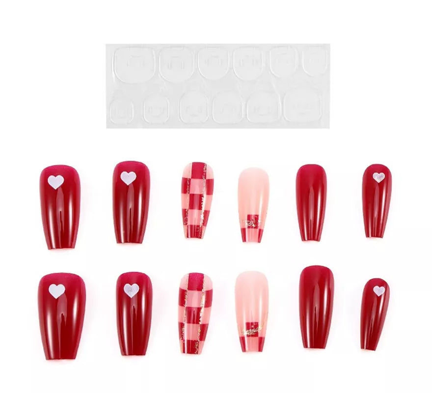 Translation missing: de.Pack de 13 Uñas Autoadhesivas Corazones