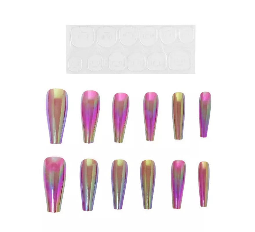 Translation missing: de.Pack de 13 Uñas Autoadhesivas efecto metal tornasol