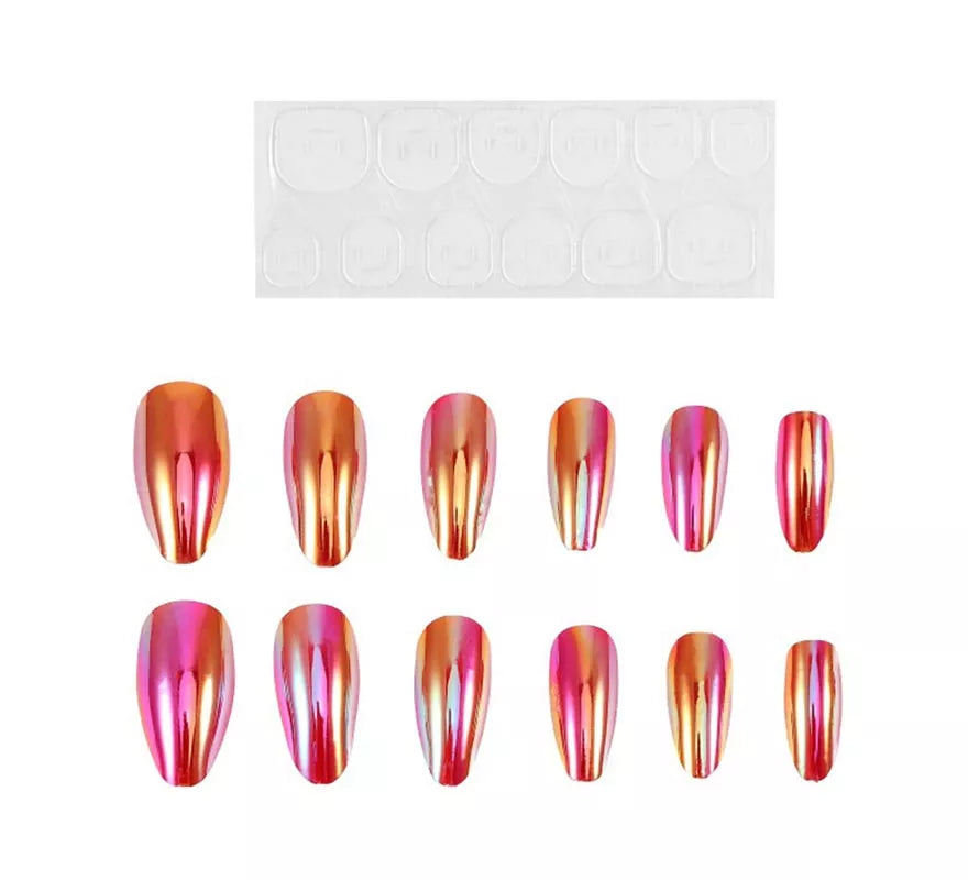 Translation missing: de.Pack de 13 Uñas Autoadhesivas Holo naranja