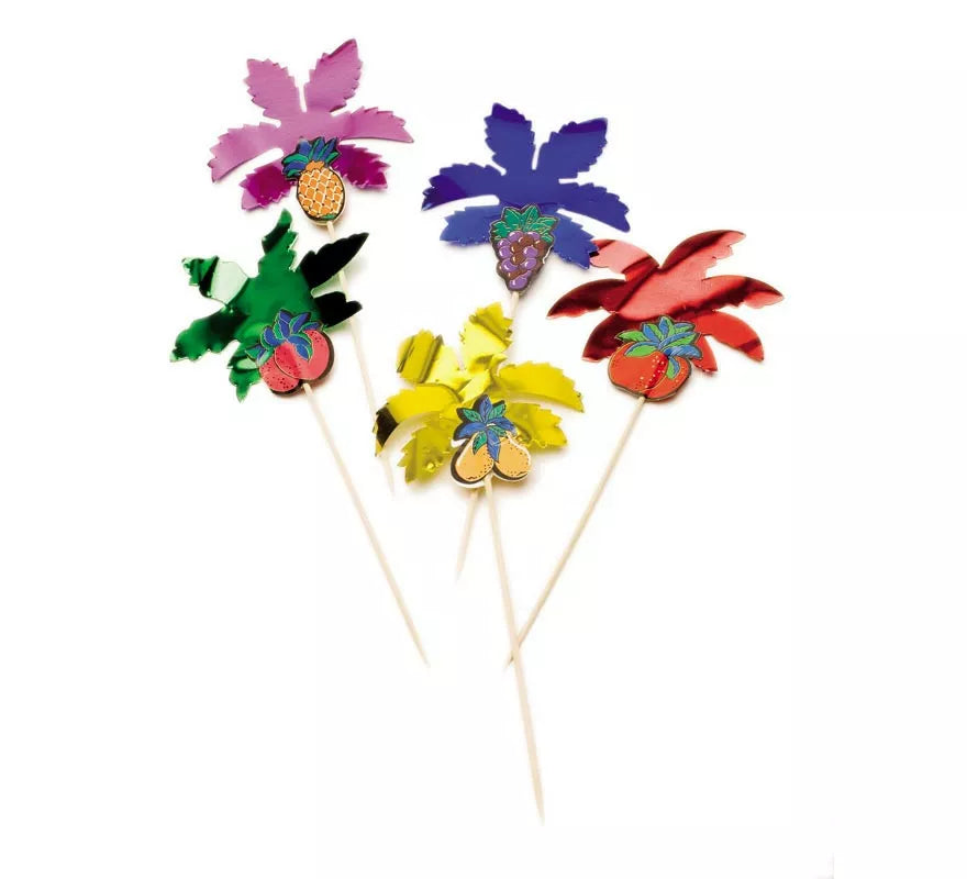 Translation missing: de.Pack de 144 Palmeras Tropicales Frutas con pincho de 15 cm