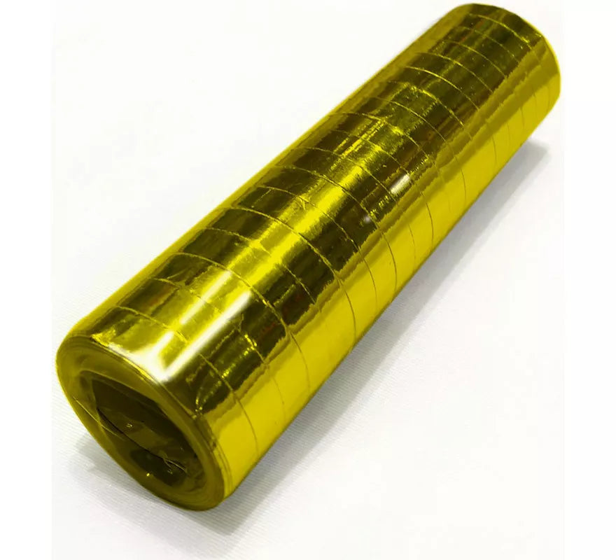 Pack de 18 Serpentinas Metalizadas color Oro de 4m