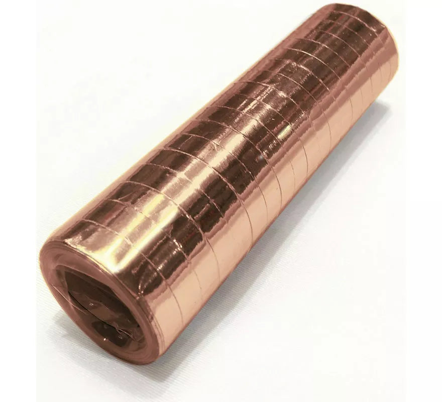 Pack de 18 Serpentinas Metalizadas color Oro Rosa de 4m
