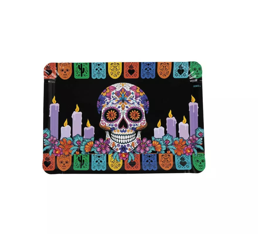 Translation missing: de.Pack de 2 Bandejas Día de Muertos de papel de 24x34 cm