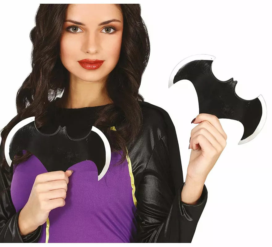 Translation missing: de.Pack de 2 Batarangs Negras de 20 cm