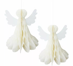2er-Pack Engel-Wabenanhänger, 15 cm